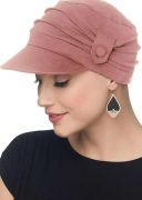 Pleated Tab Baseball Cap Pink Blush