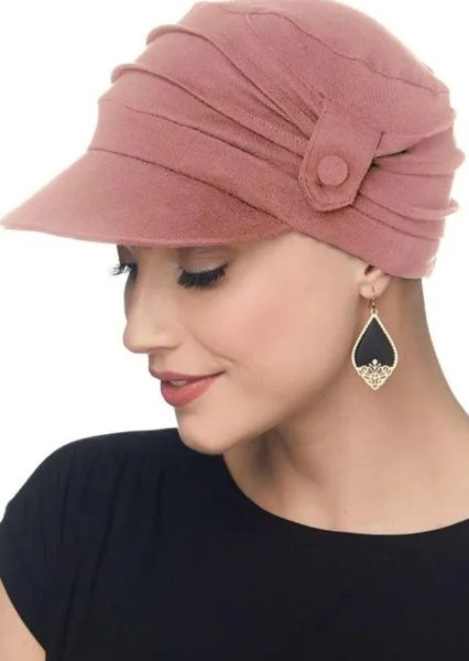 Pleated Tab Baseball Cap Pink Blush