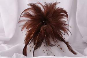 Brown Feather & Sequined Fascinator OH-F0008