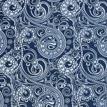 2 Navy Paisley Twist